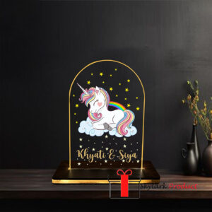 Led Acrylic Unicorn Table Lamp with Name