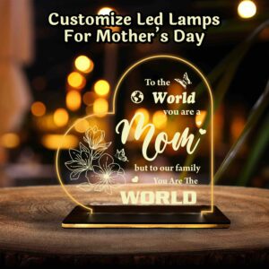 Personalized LED Heart Lamp for Mother's Day