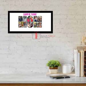 Custom "LOVE YOU MOM" Photo Collage Frame | Personalized Mother's Day Gift