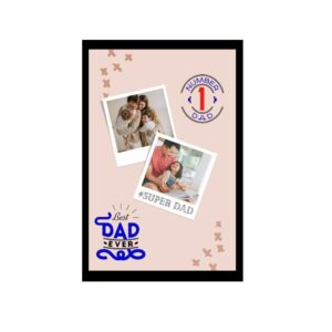 Father's Day Photo Frame with Best Dad Design, Number 1 Dad Badge