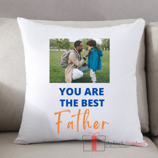 “No.1 Dad” Mug & “Best Father” Cushion Gift Combo – Perfect for Father’s Day & Birthdays - Image 2