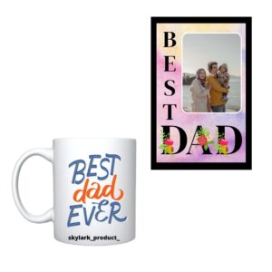 Best Dad Ever Gift Combo – Mug & Personalized Photo Frame