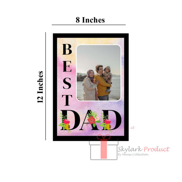 Father's Day Photo Frame with Best Dad Design - Image 3