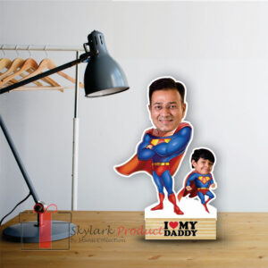 Superman Dad & Son Caricature for fathers day