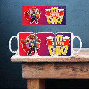 My Super Dad White Ceramic Mug