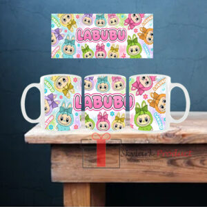 Labubu Multicolor White Ceramic Mug 1.0