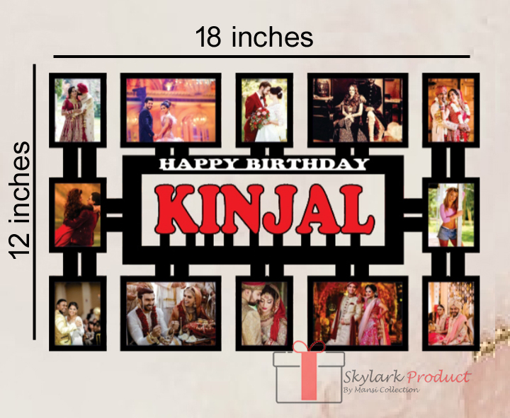 Personalized Happy Birthday Photo Collage Frame - Image 2