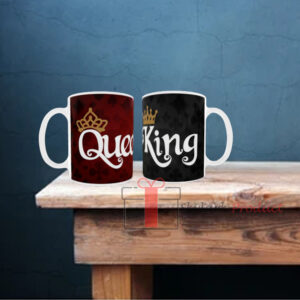 King & Queen Couple White Ceramic Mug