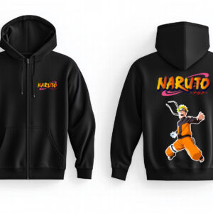 Black Naruto Zipper Hoodie
