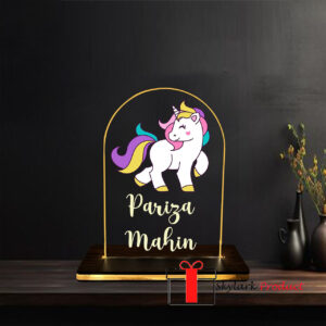 Led Acrylic Unicorn Table Lamp with Name